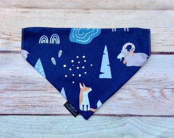 Adventure Dog Bandana: Mountain Animal Print, Camping Style