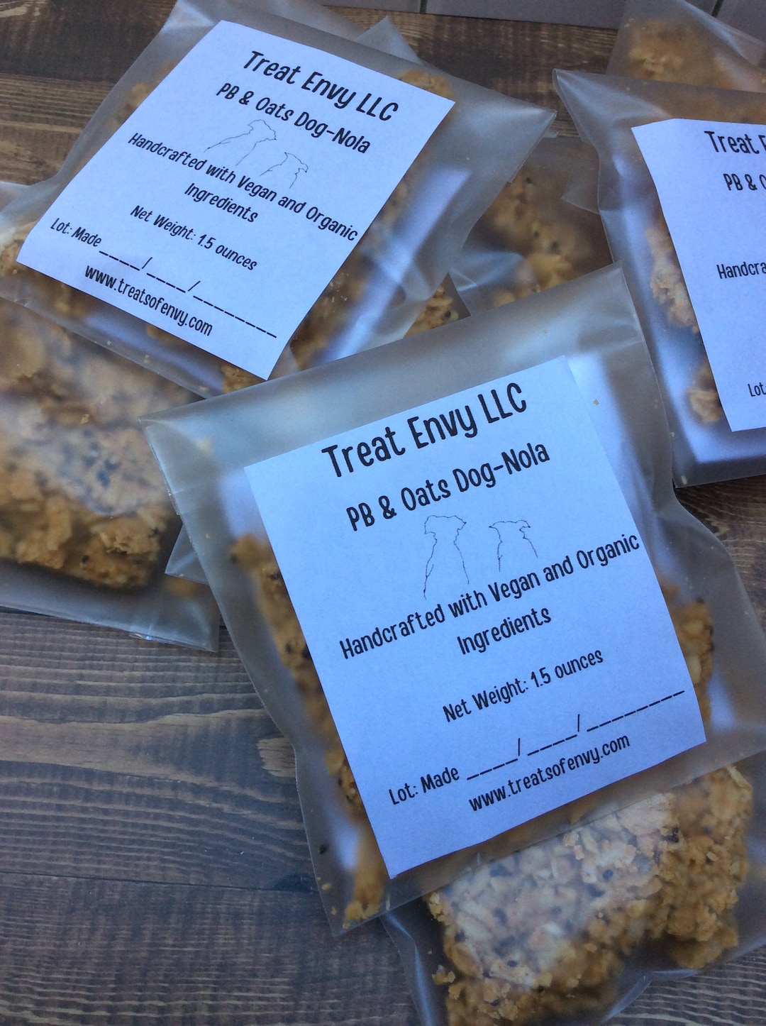 Vegan Dog Treats PB & Oats Dognola Peanut Butter Dog Treat Organic