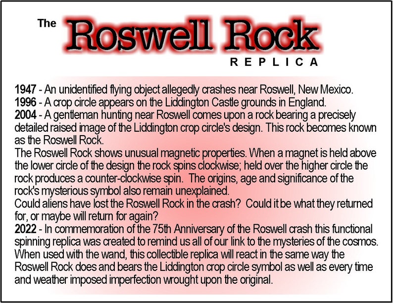 The Roswell Rock Replica - Etsy