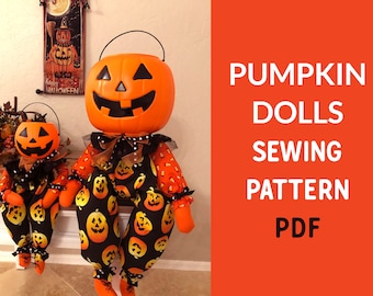 Pumpkin Pail Shelf-Sitter Doll Patterns