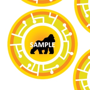 AFRICA set of animal discs/creature power discs