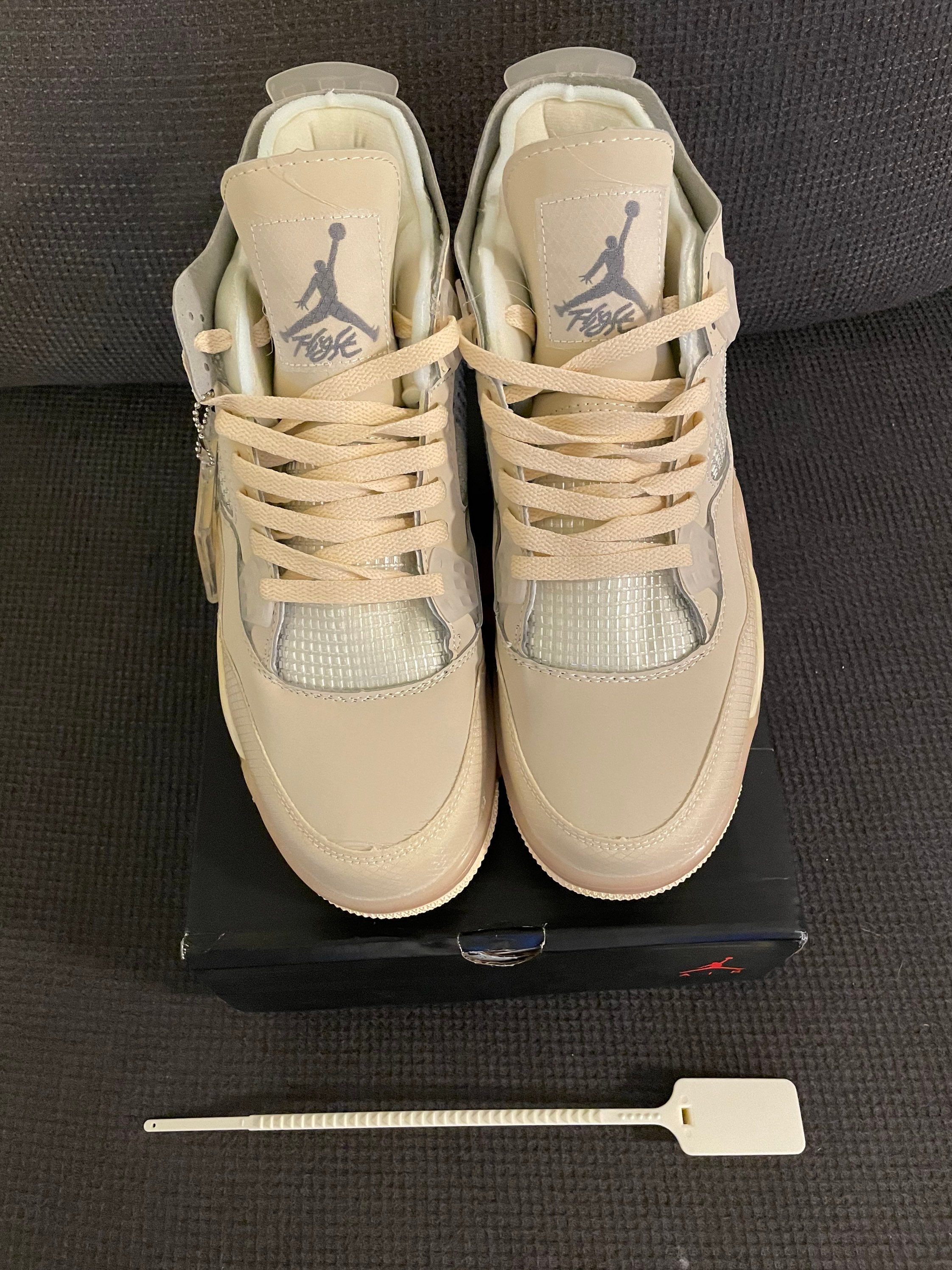 UA Off White Jordan 4's | Etsy
