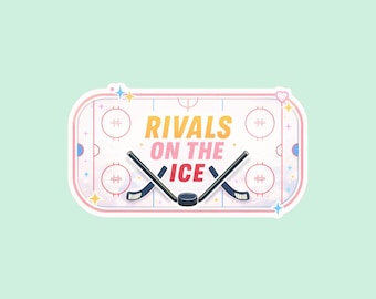 Sticker verwarmde, op rivaliteit geïnspireerde vinylsticker: Rivals on the Ice-sticker