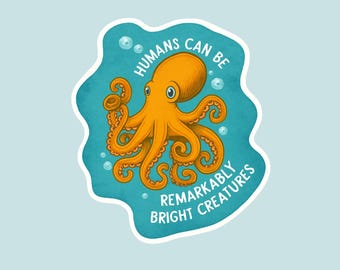 Remarkably Bright Creatures Inspired Vinyl Sticker: Fiction Novel Book Sticker