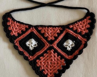 Handmade Halloween Crochet Bandana
