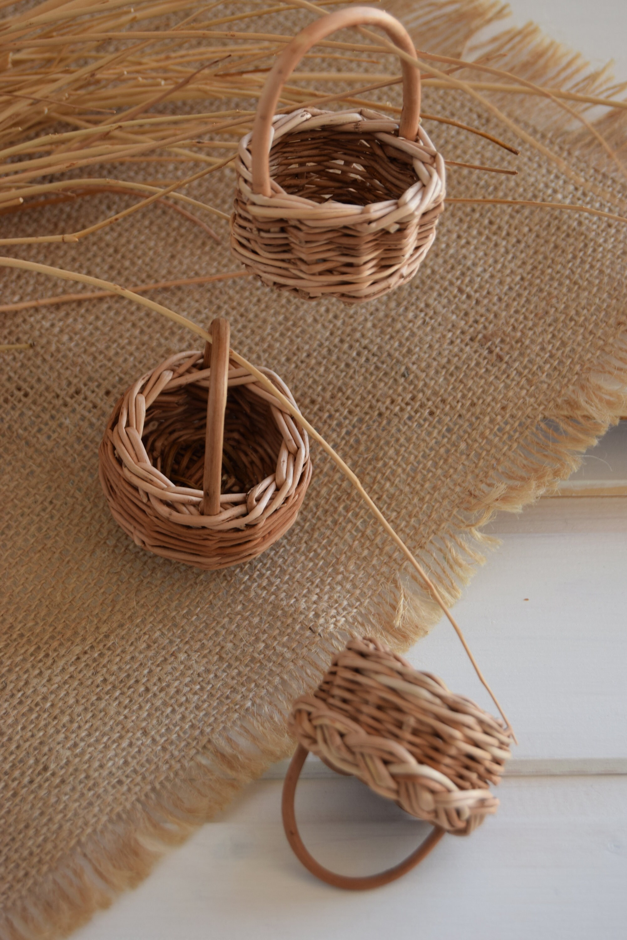 Miniature Willow Basket willow basket Kids Wicker Basket Etsy