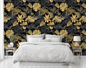 Black Gold Wallpaper Etsy Black Gold Wallpaper Etsy