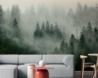 Forest Wallpaper Etsy Forest Wallpaper Etsy