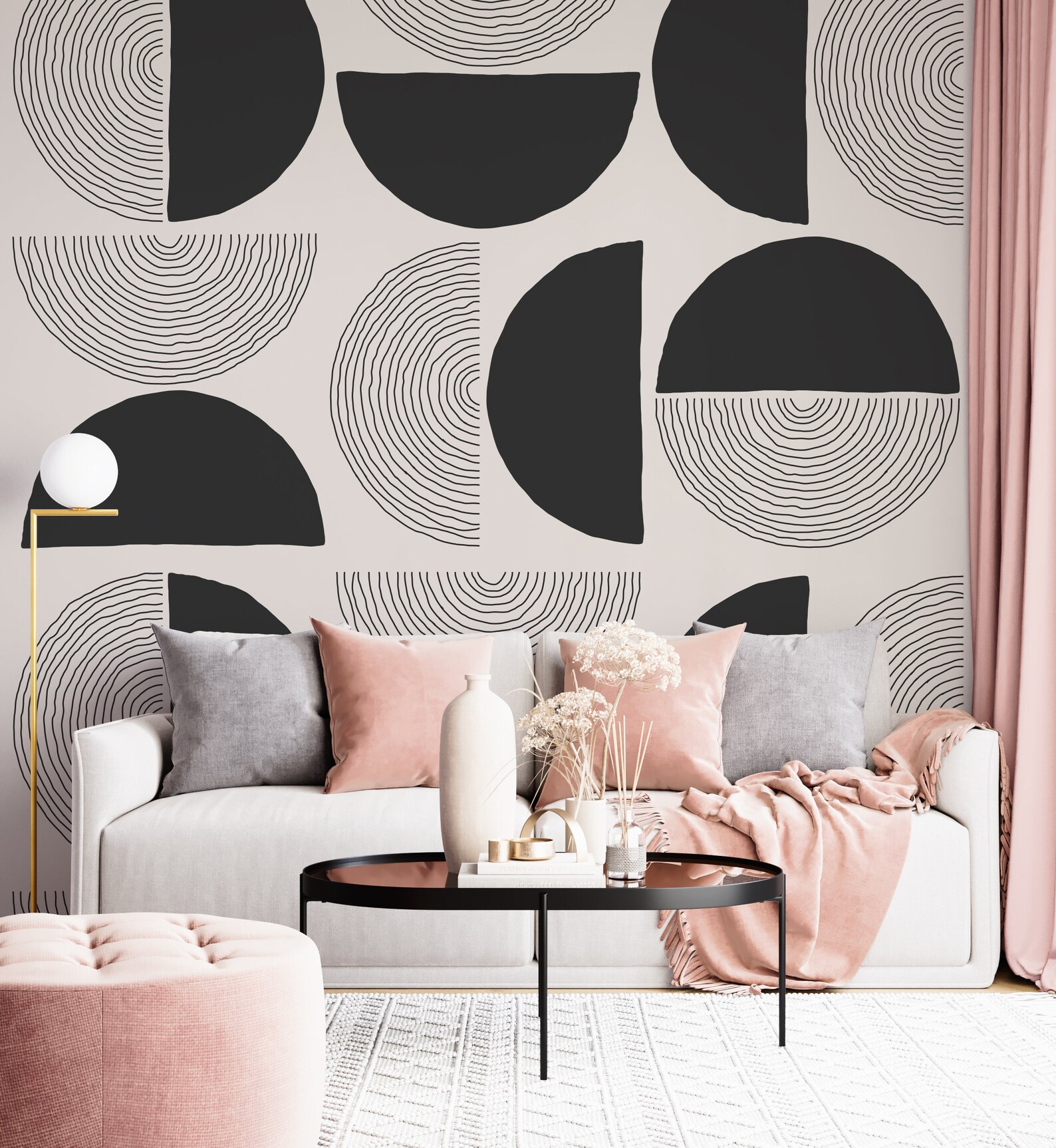 African Wallpaper black and White Shape Wallpaper ethnic | Etsy UK