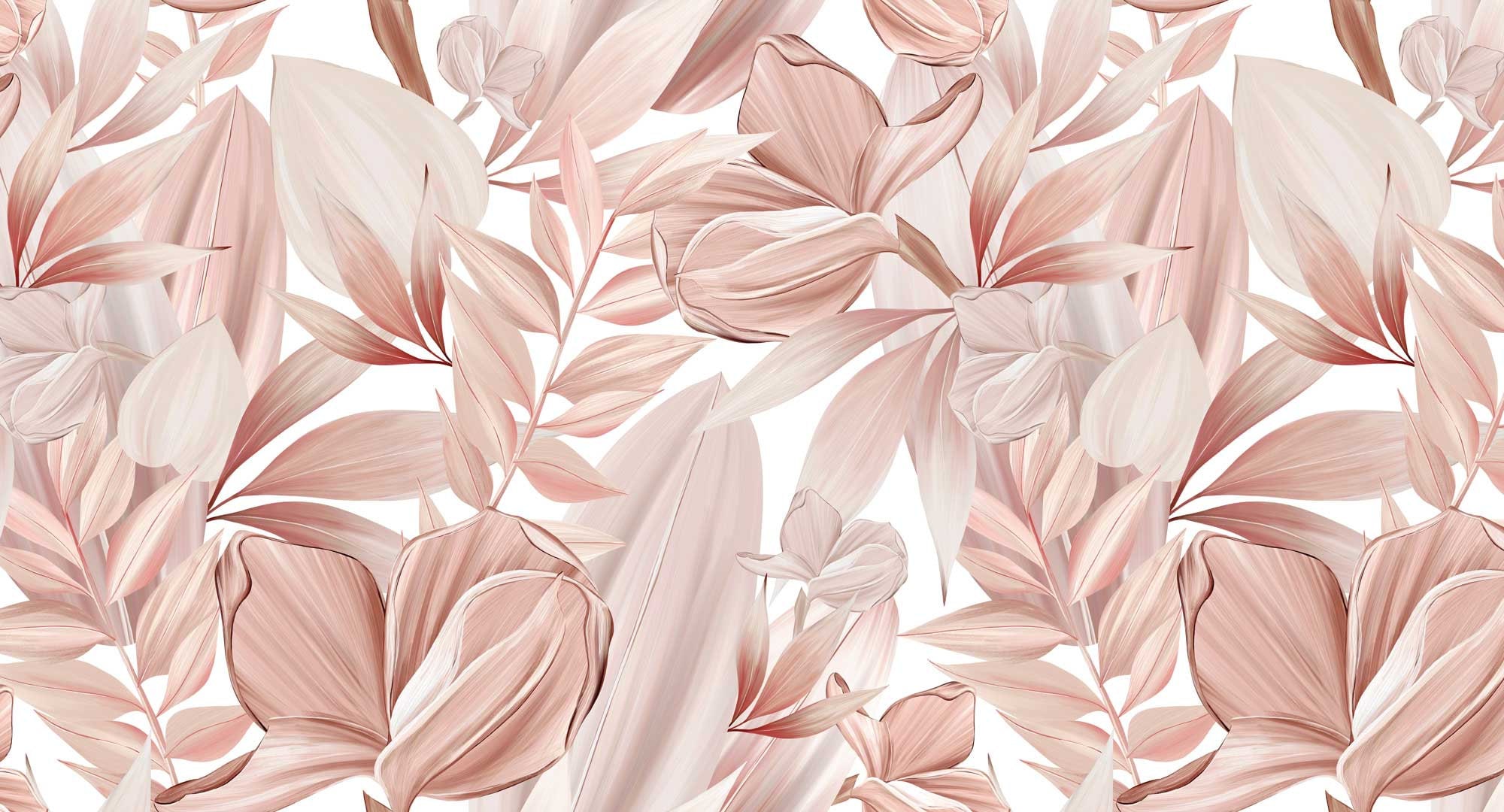 Floral blush wallpaperBig floral wallpaper print Neutral Etsy