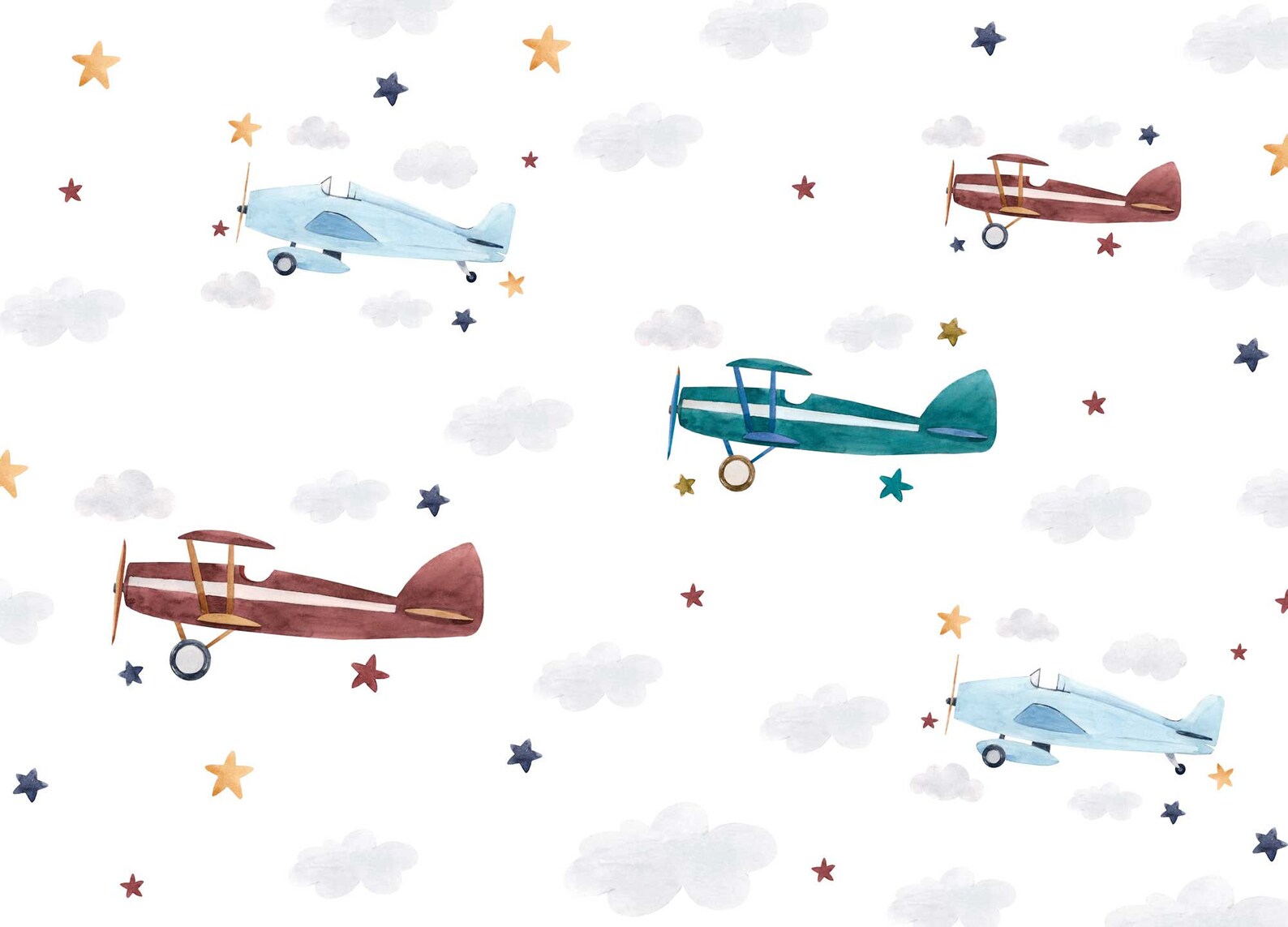 Classic Planes Wallpaper Kids Airplane Wallpaper Removable - Etsy