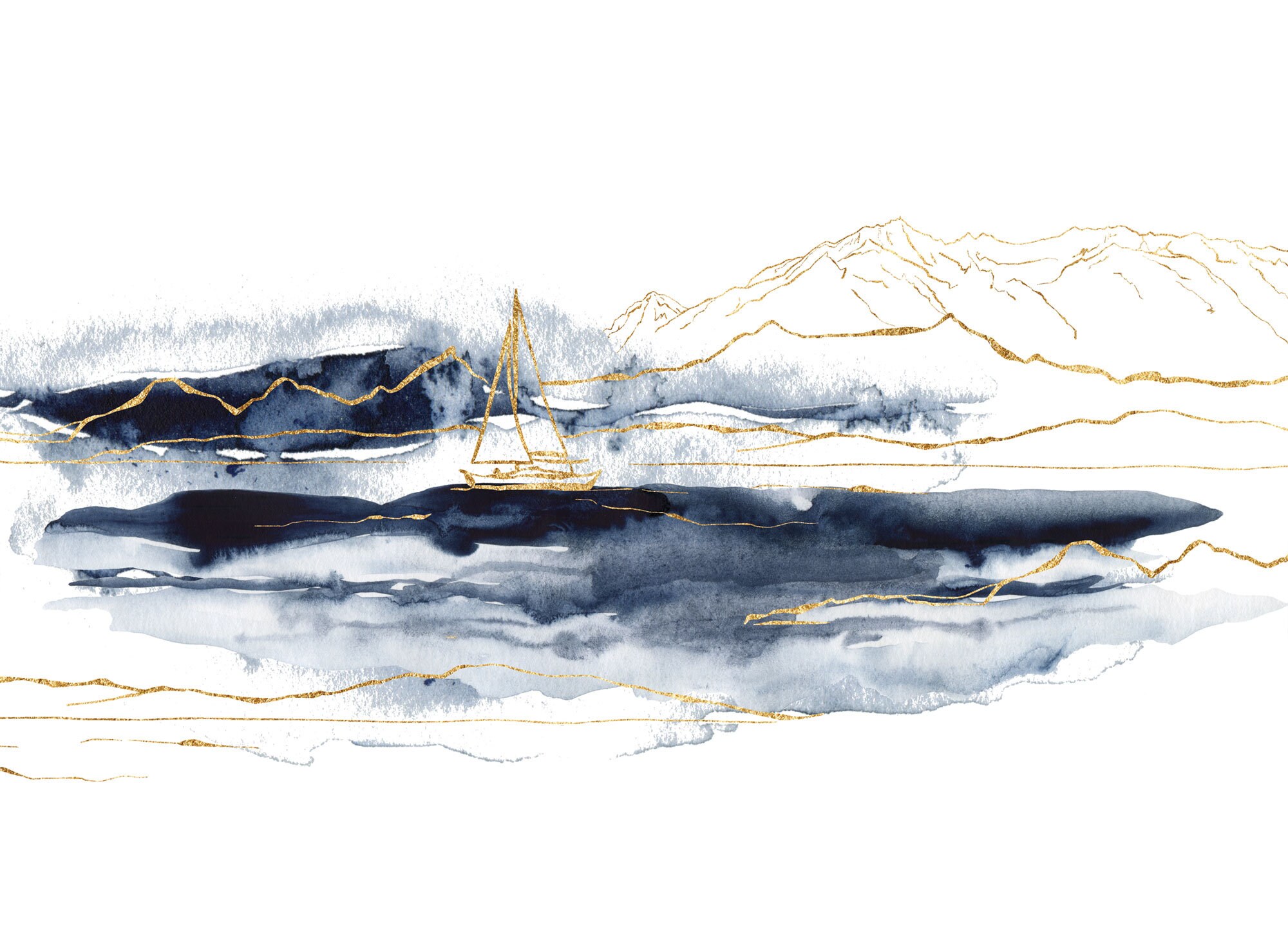 Ocean Wallpaper Blue Abstract Ocean Wallpaper Art Etsy