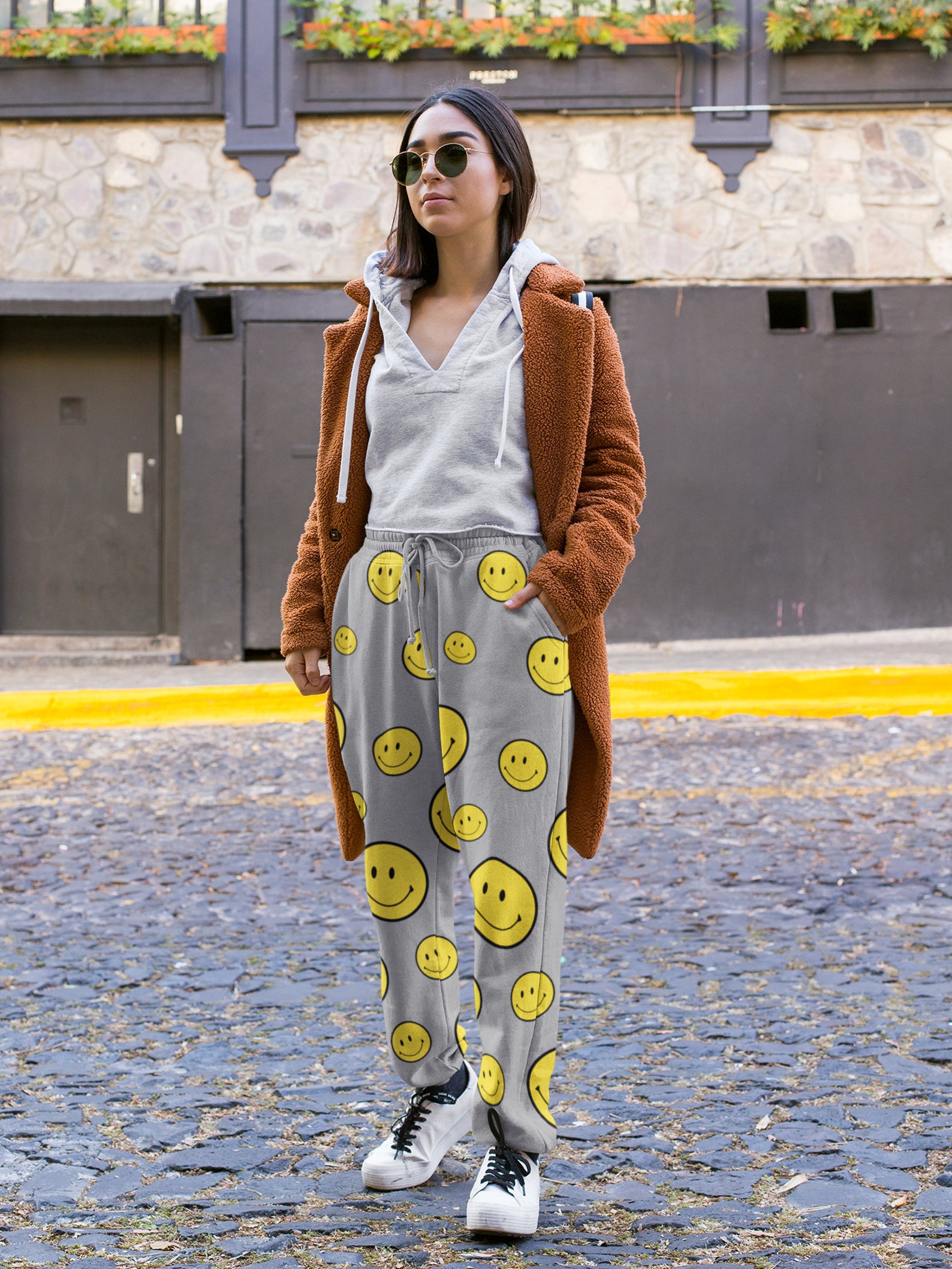 smiley face joggers