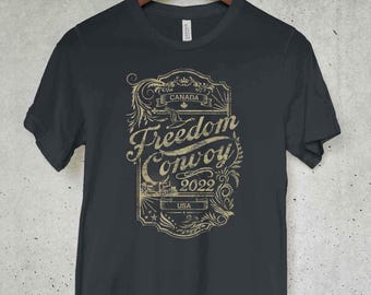 The People's Convoy T-shirt, Vintage Style Shirt, Freedom Rally, Truckers, USA Canada Convoy 2022