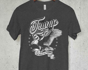 Patriotic Eagle Unisex T-shirt, Biker Style, Trump Supporter Gift