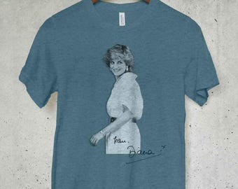 Princess Diana T-shirt, Heather Deep Teal, Vintage Look Tee