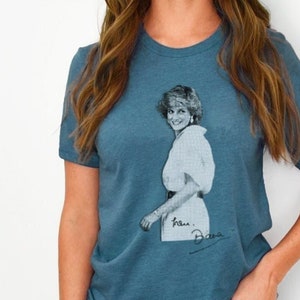 T-shirt Principessa Diana, Heather Deep Teal, T-shirt in stile vintage