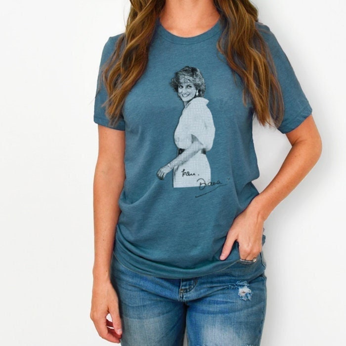 Princess Diana T-shirt, Heather Deep Teal, Vintage Look Tee