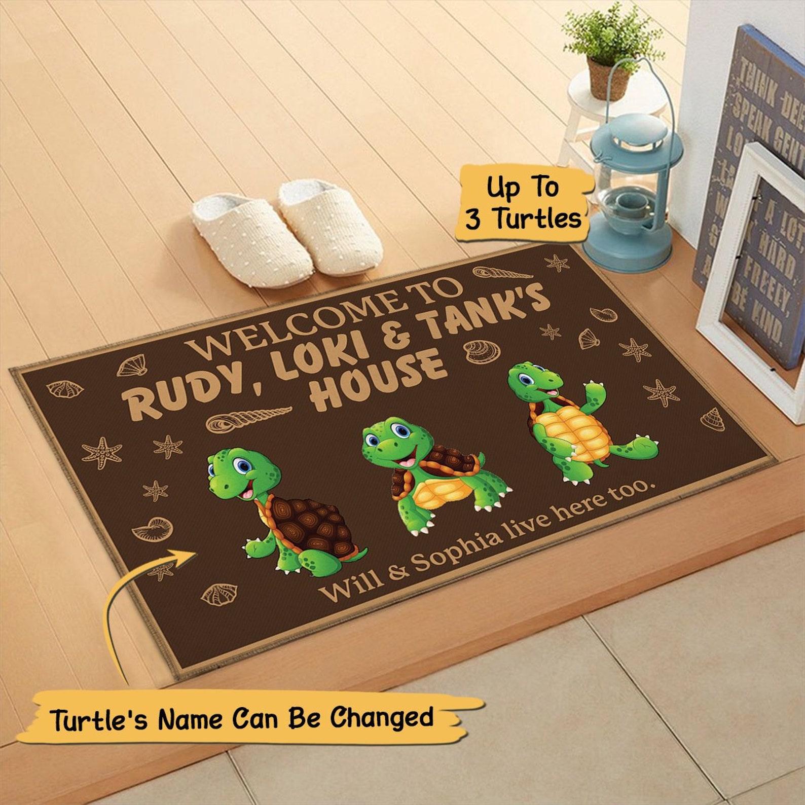 Turtles Doormat To Turtle's House Personalized Etsy