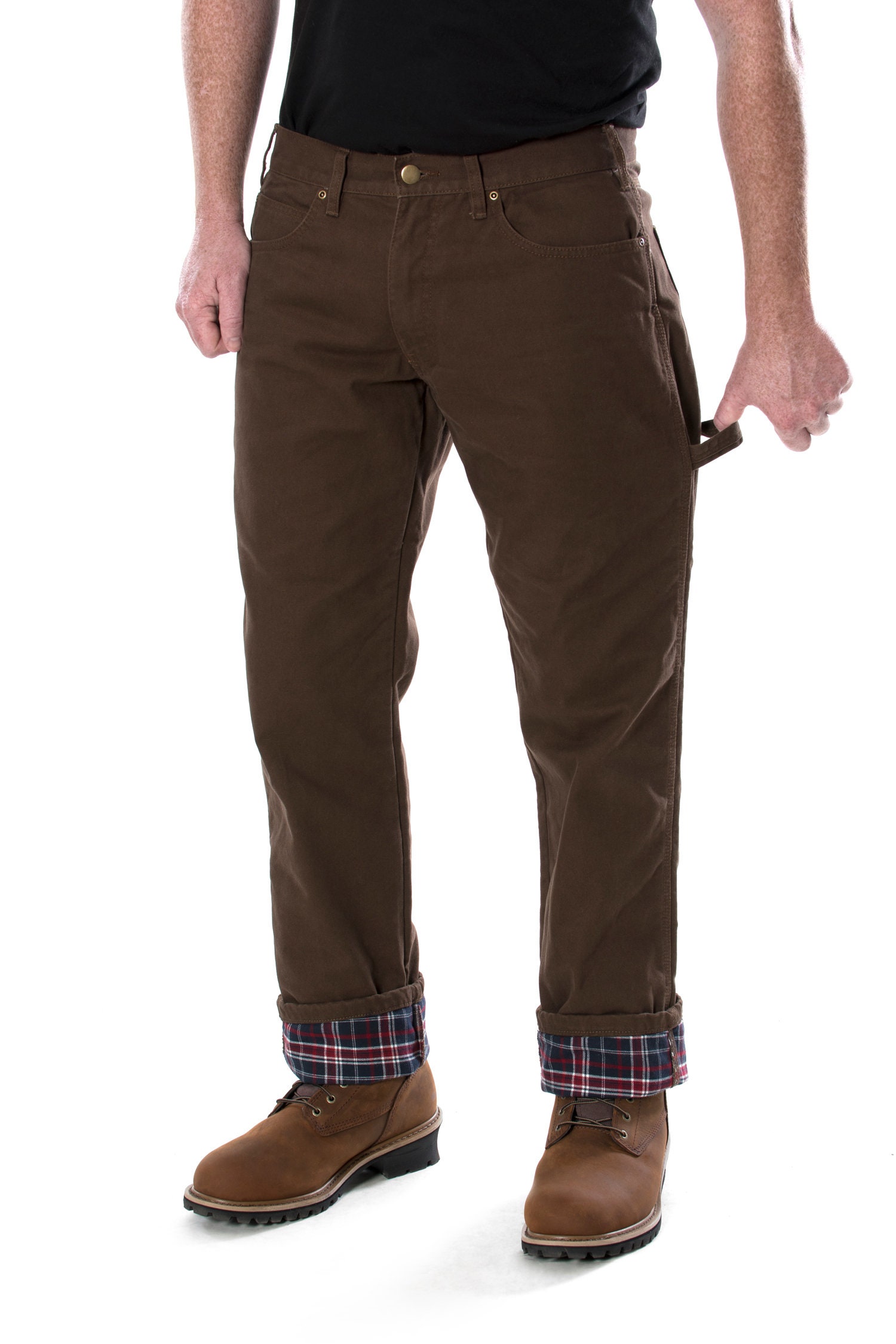 Men's Flannel Lined canvas pants | Etsy