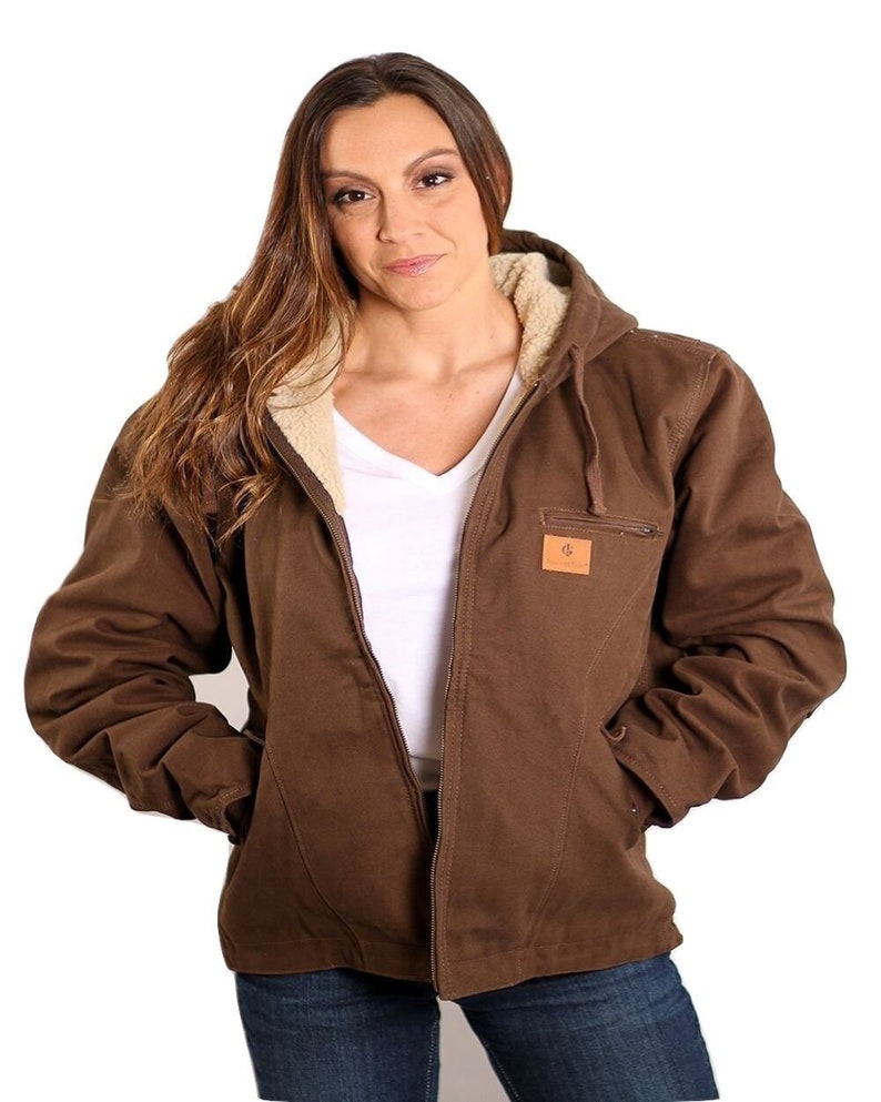 Women's Sherpa Lined Work Jacket Etsy