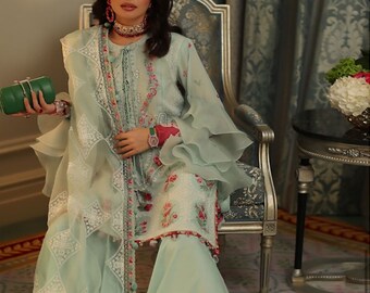 Elan Chicken Cotton Embroidered Asian Ready Made Pakistani Indian salwar kameez 