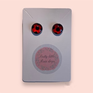 Ladybug ladybird stud earrings miraculous