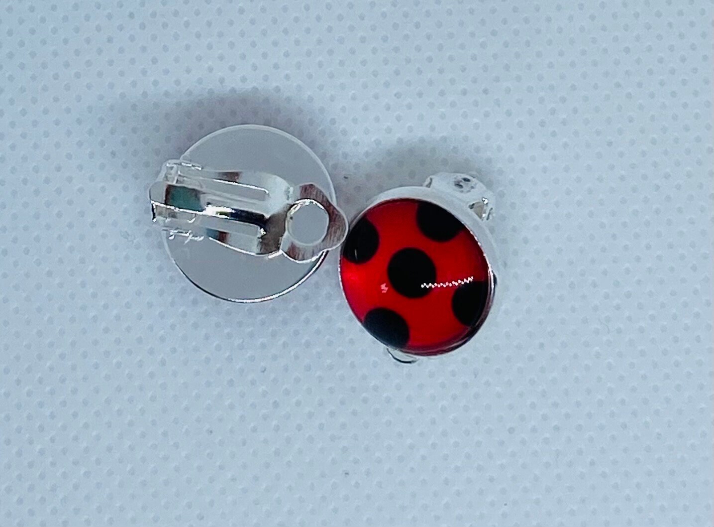 Ladybug Ladybird Clip on Ear Cuff Hypoallergenic Earrings