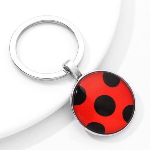 Ladybug ladybird miraculous keychain keyring