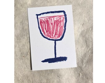 A7 Mini Print 'drink, printed on 100% recycled paper