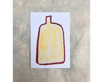 A7 Mini Print 'white wine', printed on 100% recycled paper