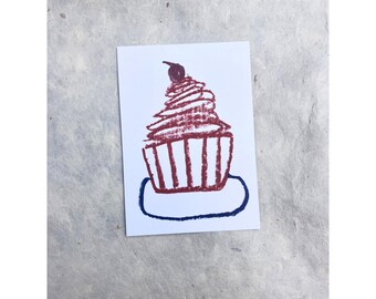 A7 Mini Print 'little treat', printed on 100% recycled paper