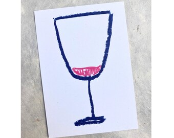 A7 Mini Print 'Drunk', printed on 100% recycled paper