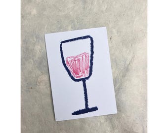 A7 Mini Print 'Drank', printed on 100% recycled paper