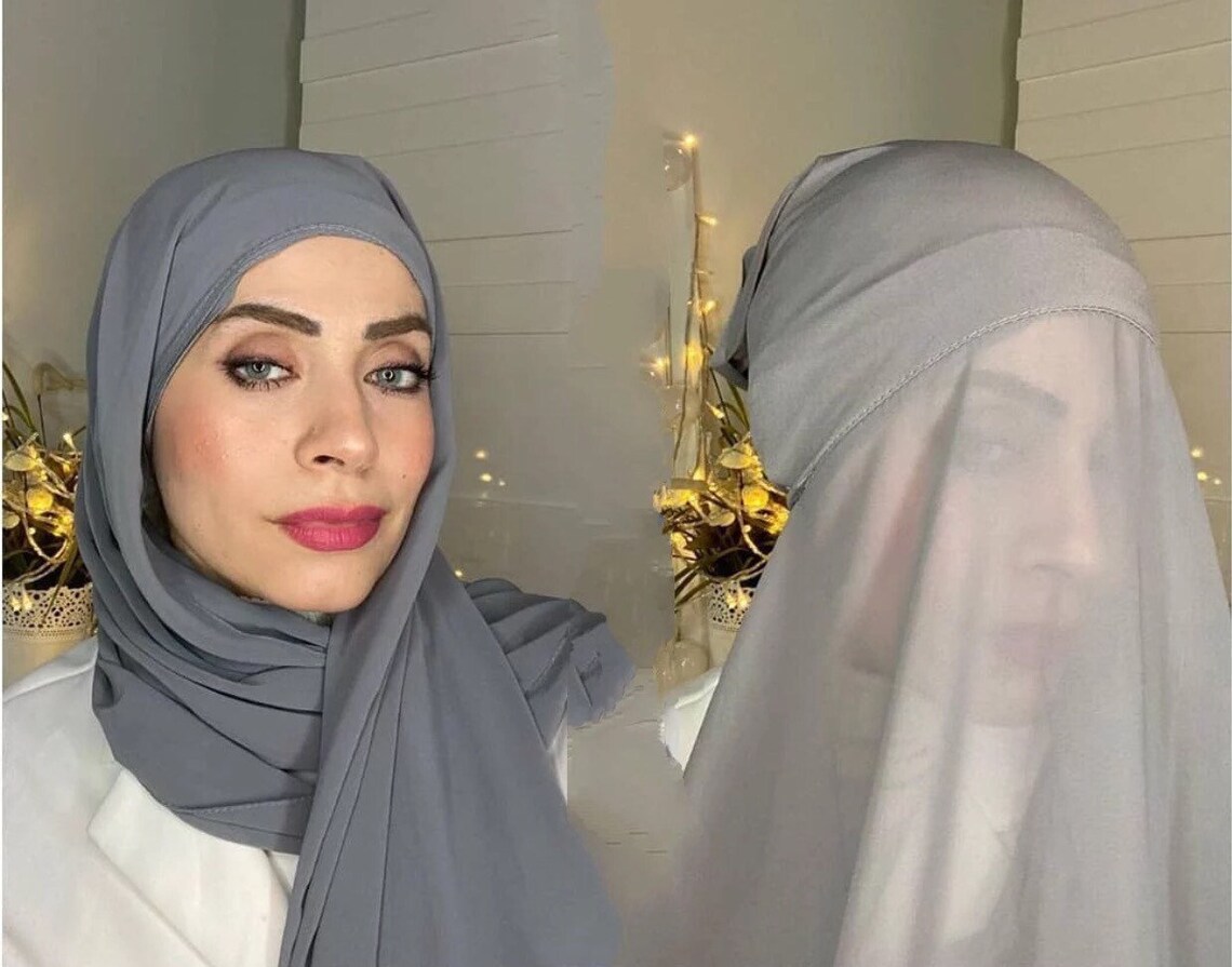 instant hijab with cap