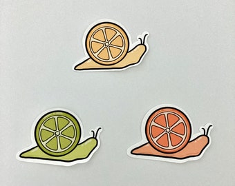 Citrus Snail Cute Matte Kawaii Animal Stickers