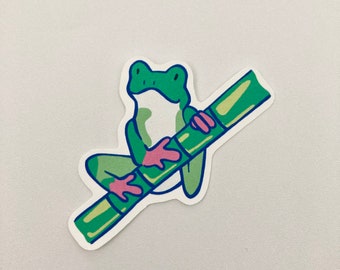 Jungle Tree Frog Adorable Kawaii Animal Matte Sticker