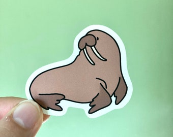 Adorable Walrus Kawaii Matte Sticker