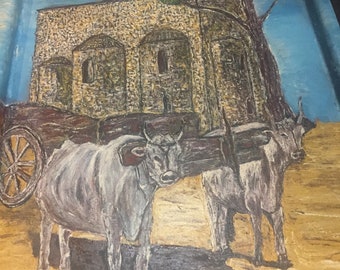 Azulejos antiguos de terracota decorados a mano