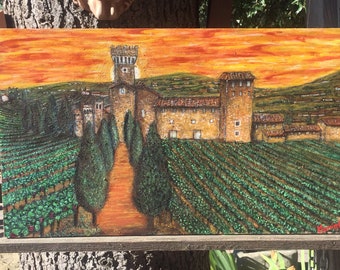 Puesta de sol en la Toscana