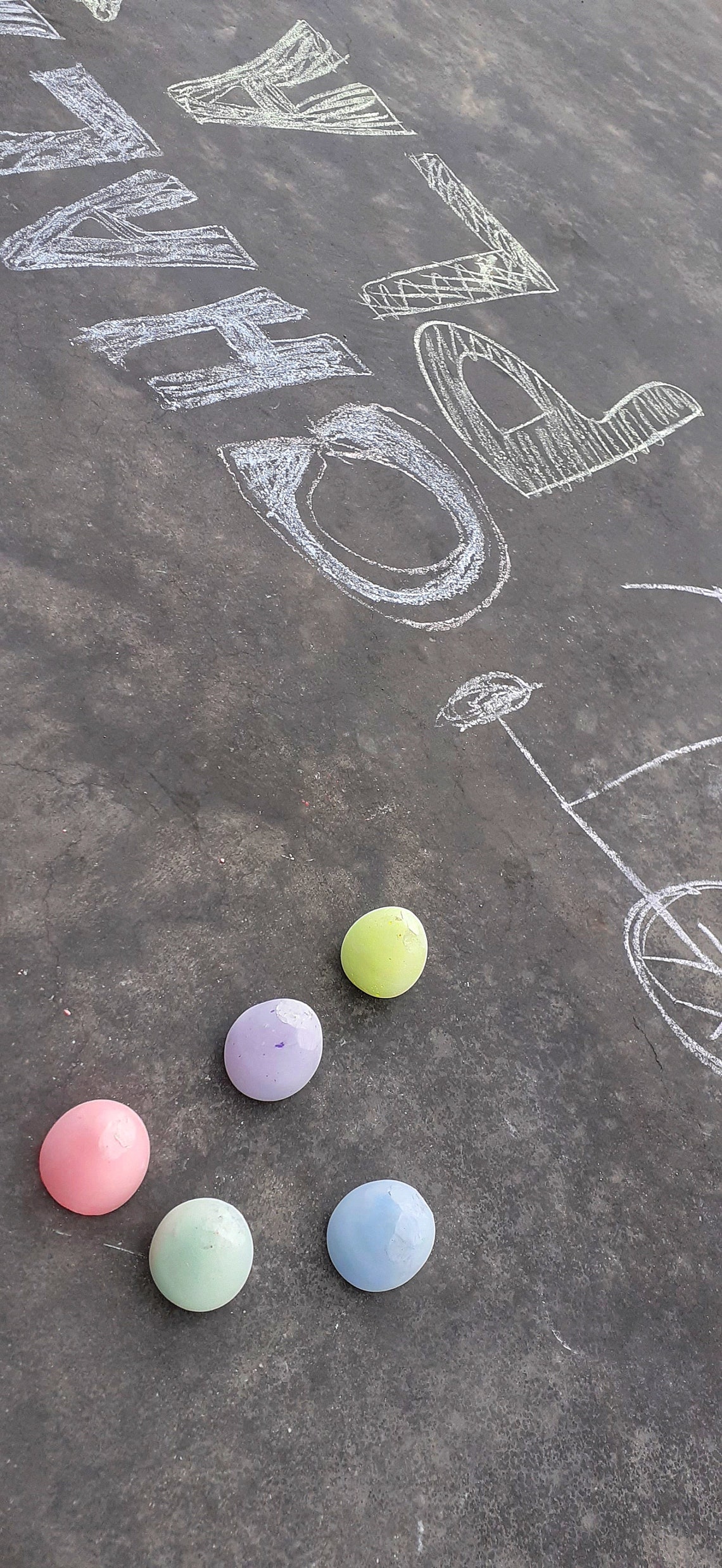 Sidewalk Chalk, Easter, Easter Eggs, Egg Shaped Chalk, Egg Hunt