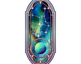 Virgo Constellation Holographic Sticker