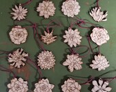 Wood, Succulent, Haworthia Accents, Echeveria Decoration, Laser Cut Topsy Turvy, Lipstick Ornament, Painted Violet Queen, Wood Painted Lady