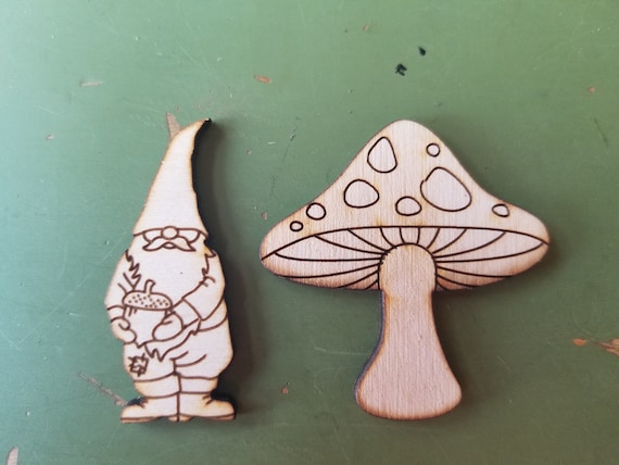 Wood, Gnome, Mushroom, Ornament, Cut Out, Gnome Ornament, Mushroom Ornament, Wood Mushroom, Gnome Cut Out, Mushroom Cut Out, Gnome Decor