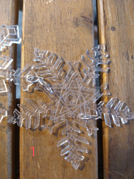 Acrylic Clear, Snowflake, Winter, Ornament