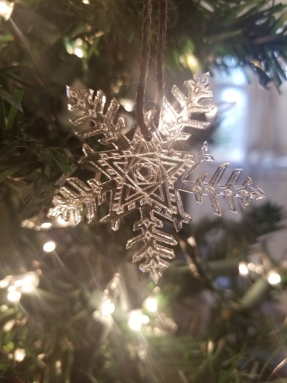 Acrylic, Snowflake, Star, Holly, Coffee Cup, Poinsettia, Ornament