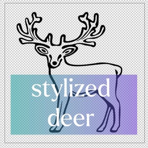 Deet stylisé SVG - Adorable renne de Noël Vector Design pour Cricut & gravure EPS pdf PNG Parfait pour veilleuse, Artisanat