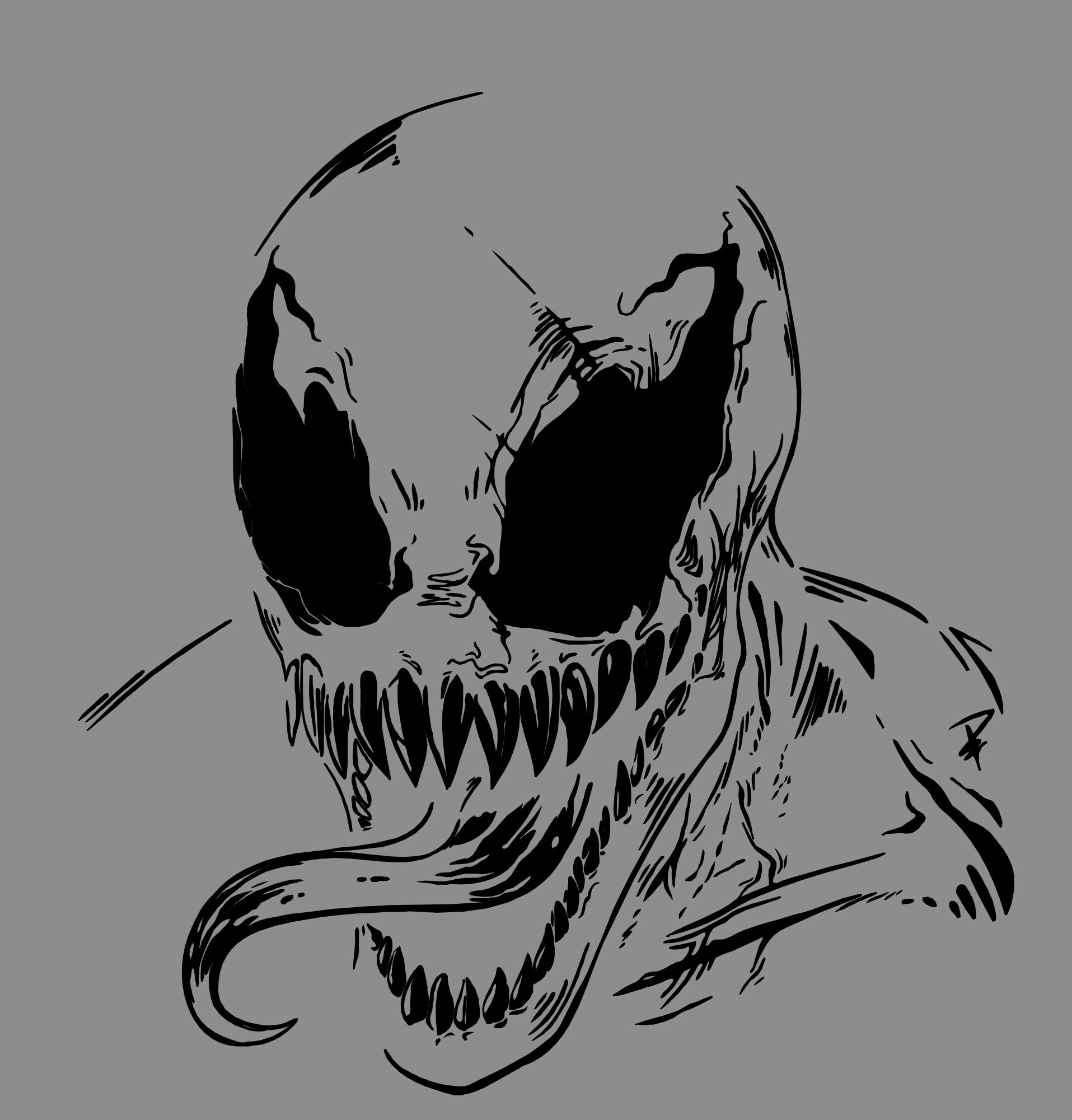 Marvel's Venom Headshot logo Svg &amp; Png Design Files | Etsy