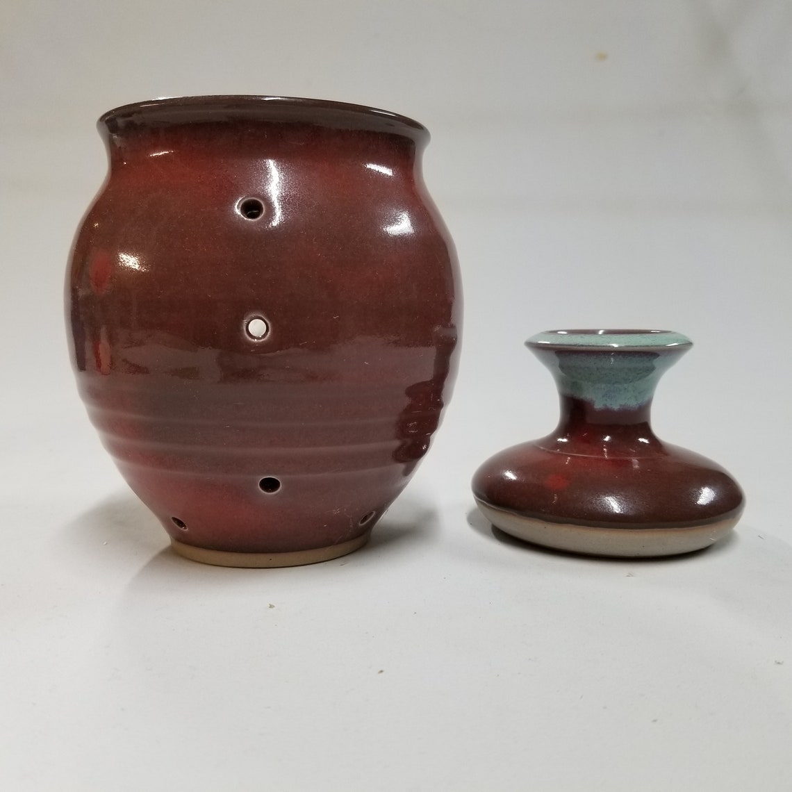 Garlic Jar/ Midlarge in Red Etsy