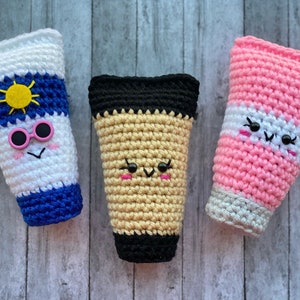 Squeezable Foundation Crochet Pattern, Crochet Makeup Pattern, Amigurumi Makeup